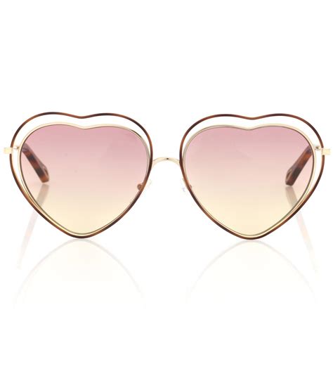 chloe sunglasses heart shaped|Chloé Sunglasses .